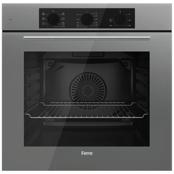 Ferre FlowArt QBL62CPR - SS208 - D088 SA 7 Prog. Mekanik Turbo Ankastre Set - Gri