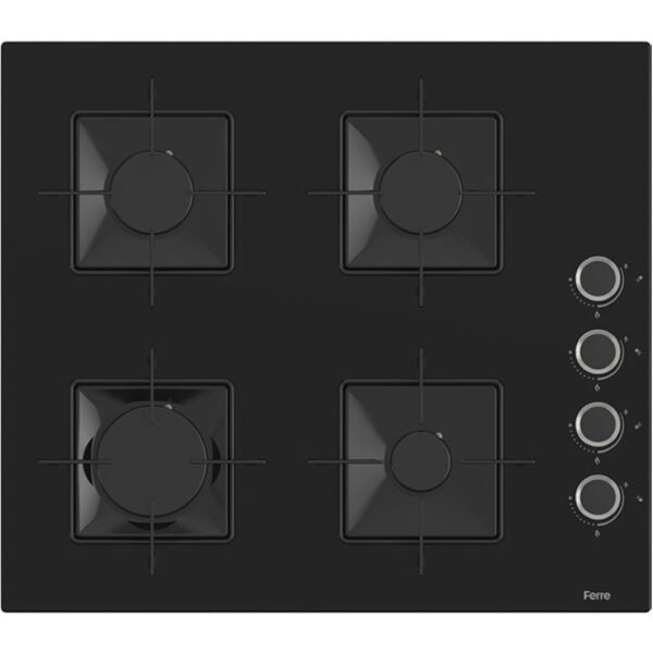 Ferre FlowArt QBL62CS - SS205 - D086 SA 7 Prog. Mekanik Turbo Ankastre Set - Siyah