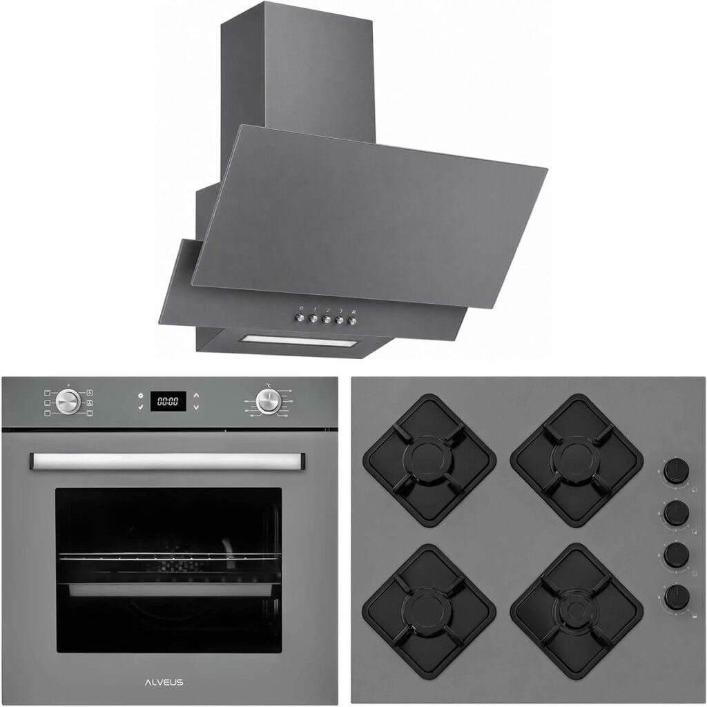 Alveus Set 13 MFA 627 - KLS 670 - F17 8 Prog. Dijital Turbo Ankastre Set - Gri
