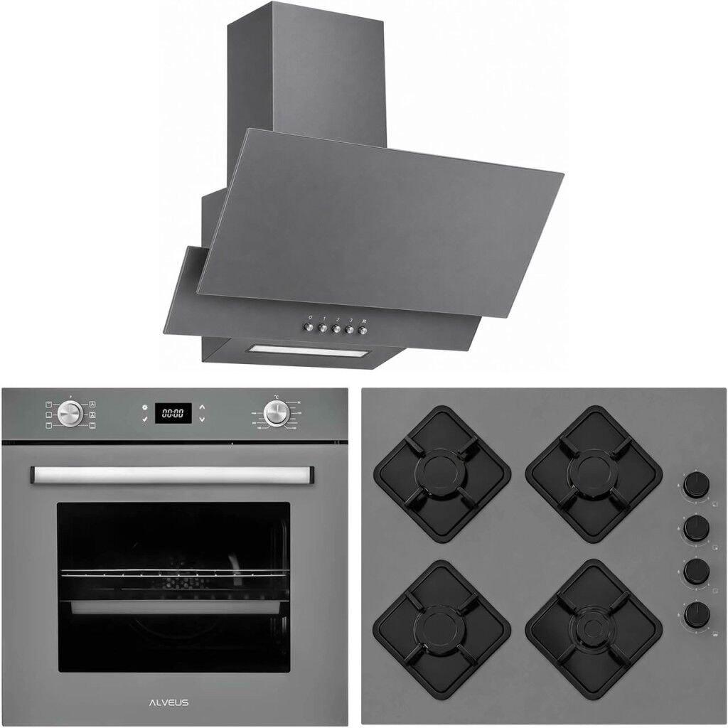 Alveus Set 13 MFA 627 - KLS 670 - F17 8 Prog. Dijital Turbo Ankastre Set - Gri
