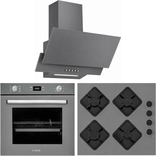 Alveus Set 13 MFA 627 - KLS 670 - F17 8 Prog. Dijital Turbo Ankastre Set - Gri