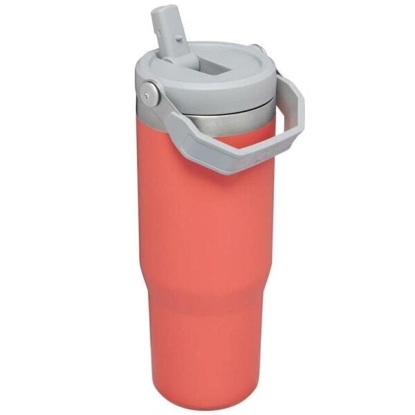 Stanley 10-09993-195 The IceFlow Flip Straw 0,89 Litre Pipetli Termos Bardak - Açık Mercan