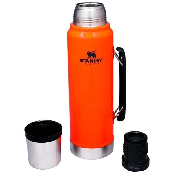 Stanley 10-08266-032 Klasik Vakumlu 1 Litre Çelik Termos - Turuncu