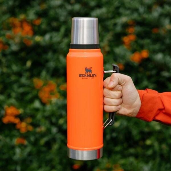 Stanley 10-08266-032 Klasik Vakumlu 1 Litre Çelik Termos - Turuncu