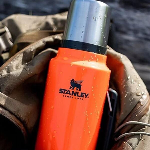 Stanley 10-08266-032 Klasik Vakumlu 1 Litre Çelik Termos - Turuncu