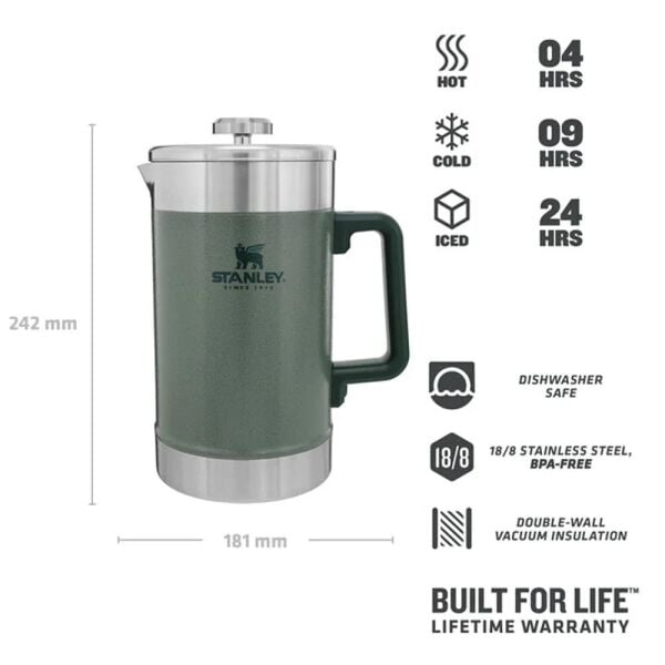 Stanley 10-02888-048 Klasik 1.4 Litre French Press Termos - Yeşil
