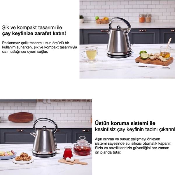 Fakir Percy 1.7 Litre 2200 W Paslanmaz Çelik Kettle