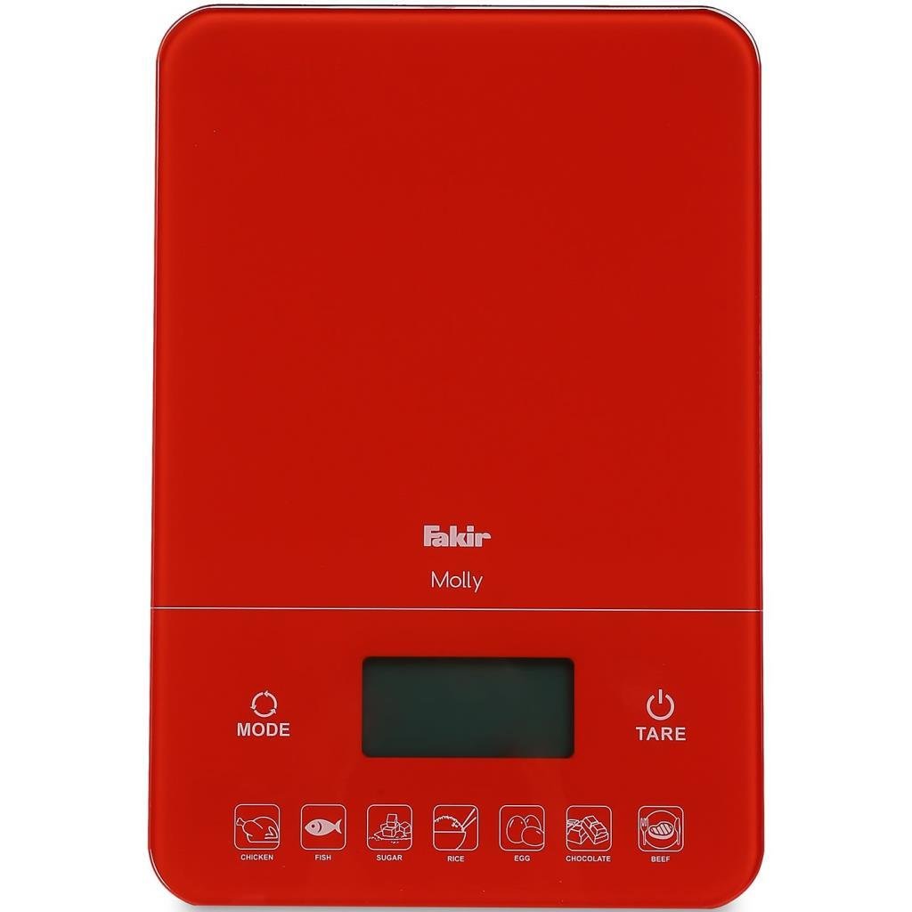 Fakir Molly Dijıtal Mutfak Tartısı - Kırmızı