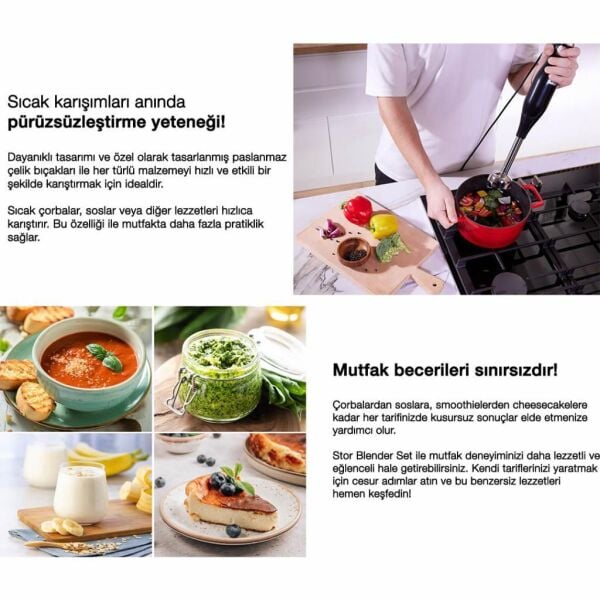 Fakir Stor 1000 W Blender Set - Krem