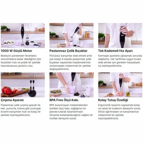 Fakir Stor 1000 W Blender Set - Krem