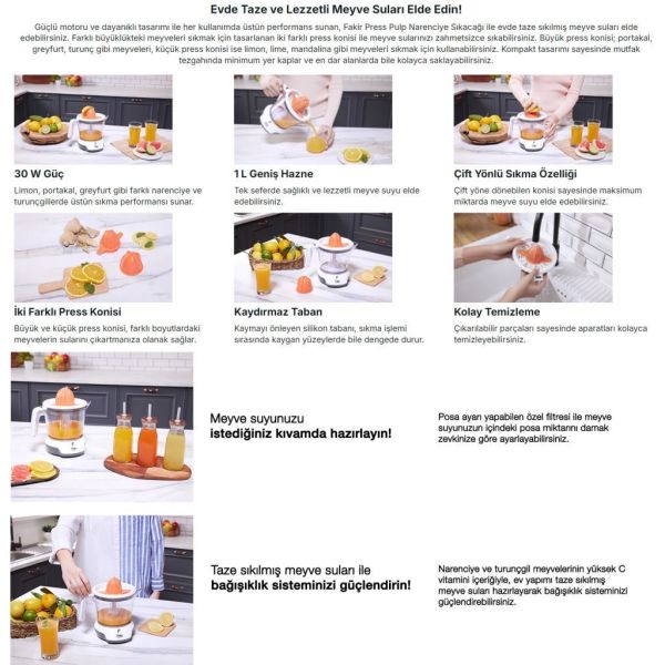 Fakir Press Pulp Narenciye Sıkacağı