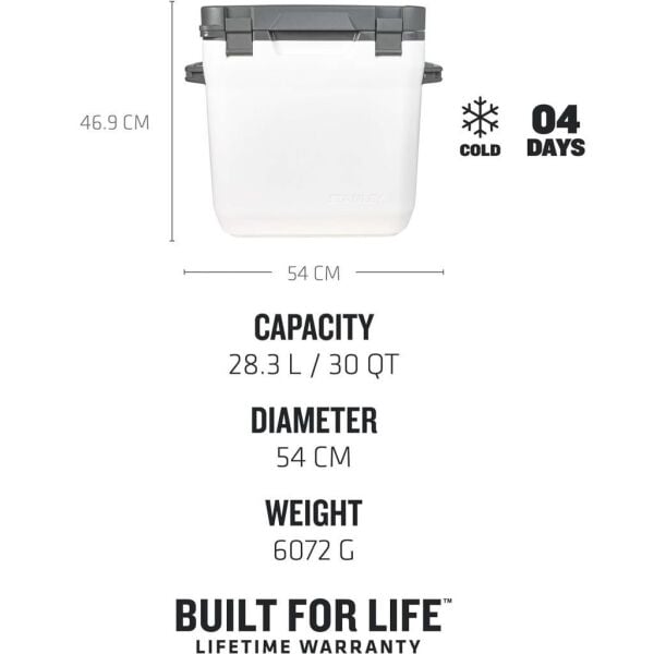 Stanley 10-01936-039 Adventure 28 Litre Taşınabilir Soğutucu Kamp Buzluğu - Beyaz