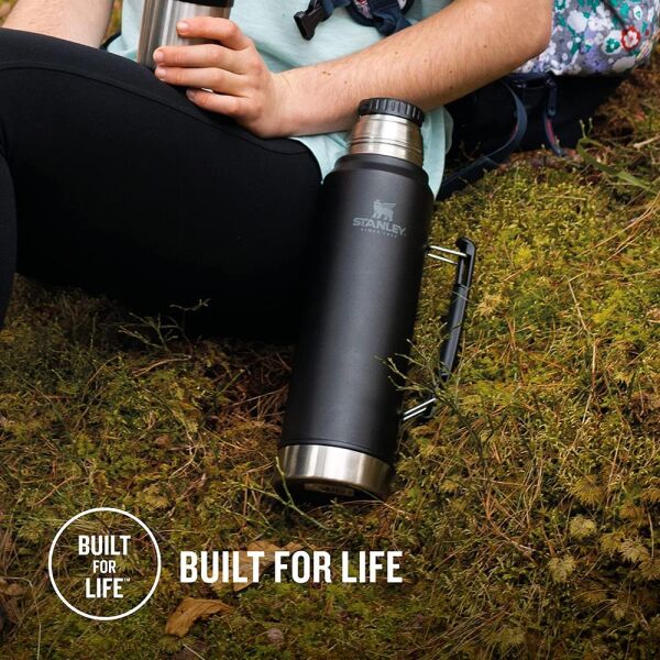 Stnaley 10-08266-002 Klasik Vakumlu 1 Litre Çelik Termos - Siyah