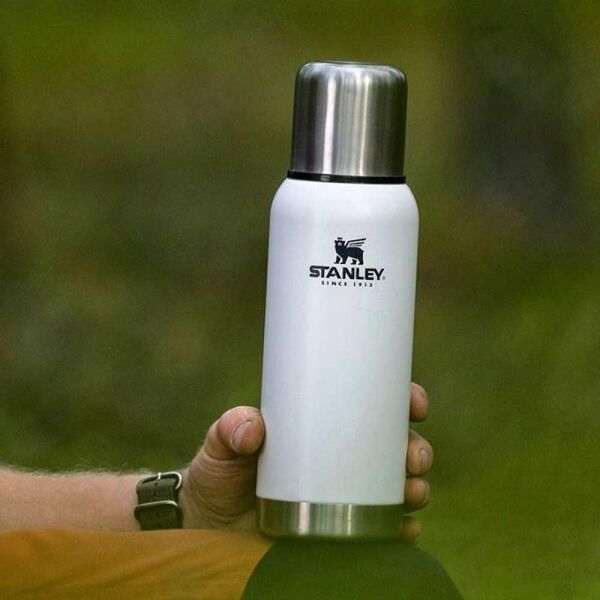 Stanley 10-01570-021 Adventure Vakumlu 1 Litre Çelik Termos - Beyaz
