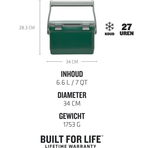 Stanley 10-01622-060 Adventure 6.6 Litre Taşınabilir Soğutucu Kamp Buzluğu - Yeşil