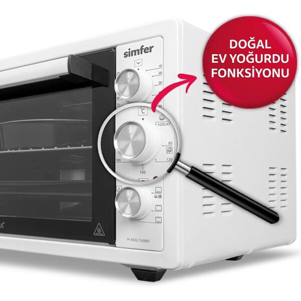 Simfer 4502 45 Litre Turbo Midi Fırın - Beyaz