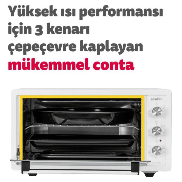 Simfer 4502 45 Litre Turbo Midi Fırın - Beyaz