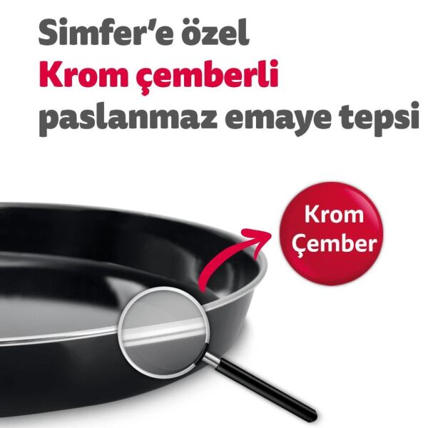 Simfer 4502 45 Litre Turbo Midi Fırın - Beyaz