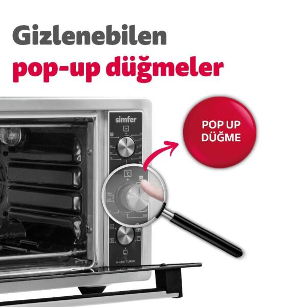 Simfer 4503 45 Litre Turbo Midi Fırın - İnox