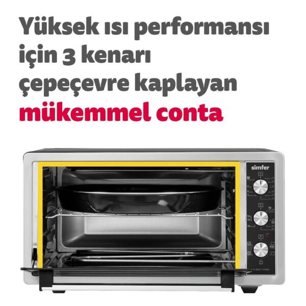 Simfer 4503 45 Litre Turbo Midi Fırın - İnox