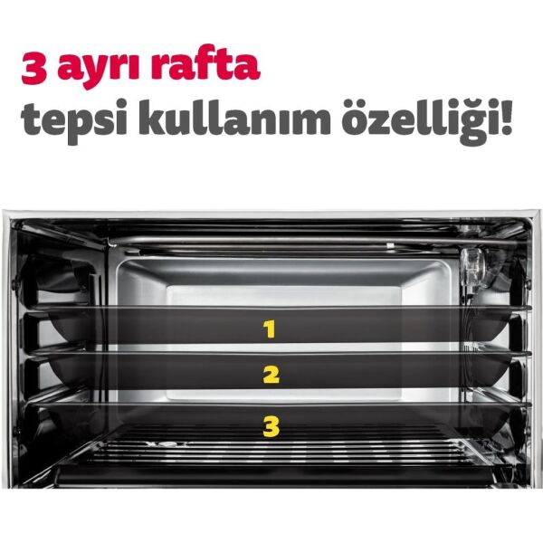 Simfer 4503 45 Litre Turbo Midi Fırın - İnox