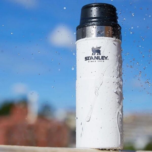 Stanley 10-06439-032 Klasik Trigger Action 0,47 Litre Çelik Termos Bardak - Beyaz