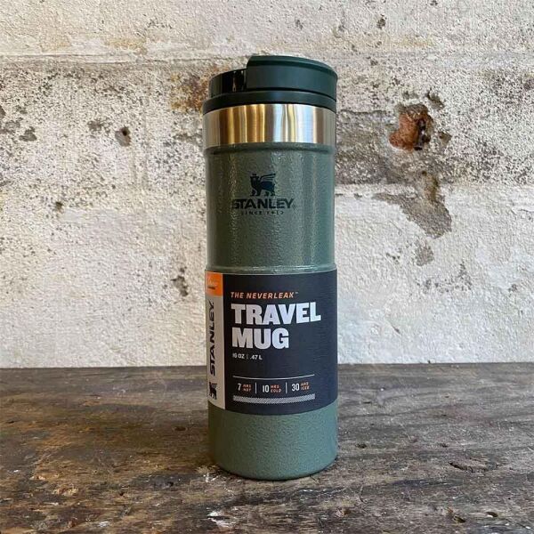 Stanley 10-09851-006 Klasik Neverleak 0,47 Litre Çelik Termos Bardak - Yeşil