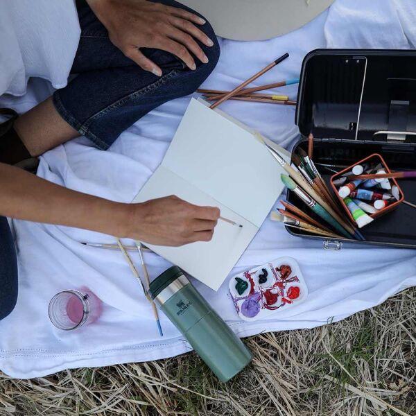 Stanley 10-09851-006 Klasik Neverleak 0,47 Litre Çelik Termos Bardak - Yeşil