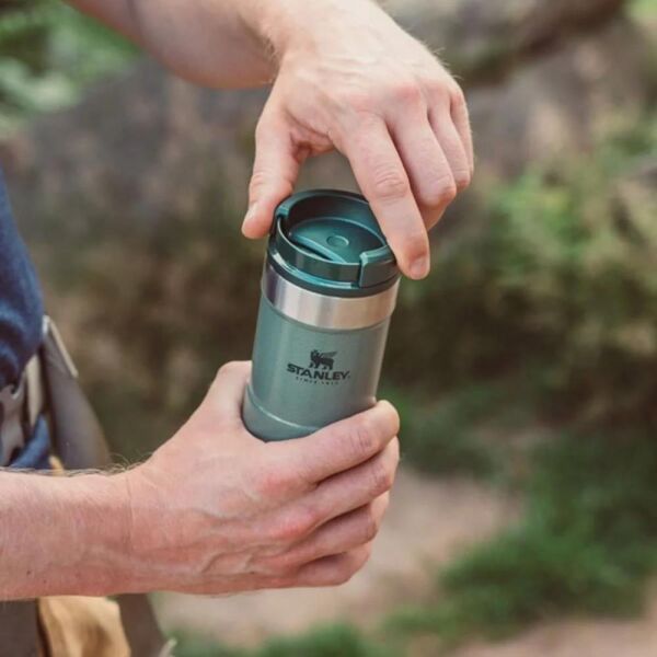 Stanley 10-09851-006 Klasik Neverleak 0,47 Litre Çelik Termos Bardak - Yeşil