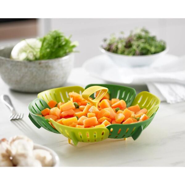 Joseph Joseph 45030 Bloom Katlanır Buharda Pişirme Sepeti - Yeşil