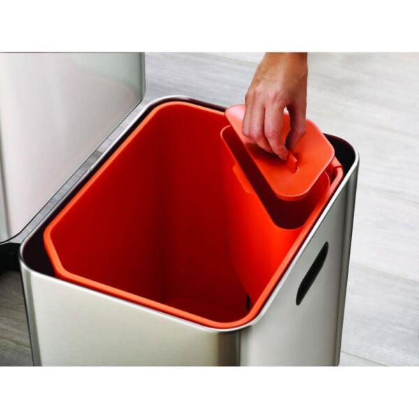 Joseph Joseph 30063 Totem 40 Litre Paslanmaz Çelik Çöp Kovası