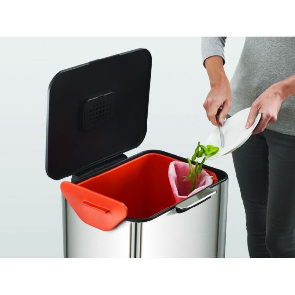 Joseph Joseph 30063 Totem 40 Litre Paslanmaz Çelik Çöp Kovası