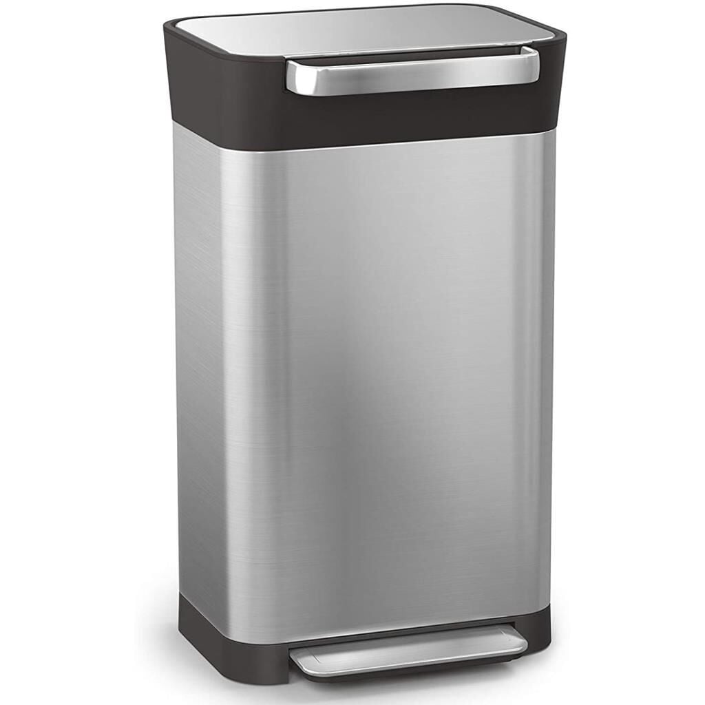 Joseph Joseph 30030 Titan 30 Litre Kompaktörlü Paslanmaz Çelik Çöp Kovası