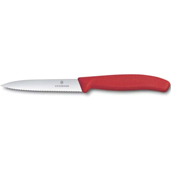 Victorinox 6.7731 SwissClassic 10cm Tırtıklı Soyma Bıçağı - Kırmızı