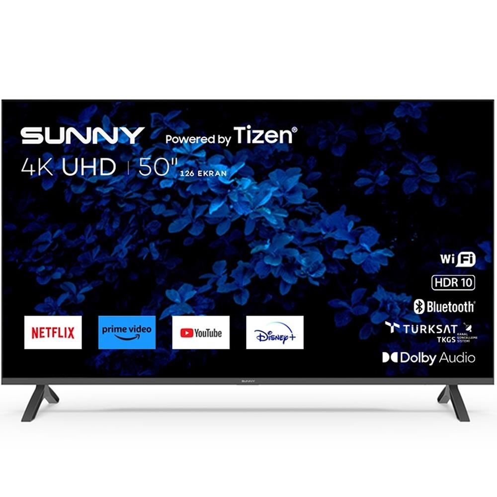 Sunny SN50FMN501 Frameless 50'' 127 Ekran 4K Tizen Smart Wifi Led TV