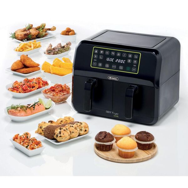 Ariete Airy Fryer Dual 8 Litre XXL Çift Hazneli 1700W Airfryer Sıcak Hava Fritözü