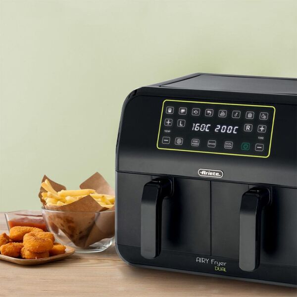 Ariete Airy Fryer Dual 8 Litre XXL Çift Hazneli 1700W Airfryer Sıcak Hava Fritözü