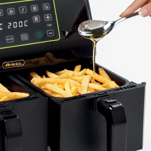 Ariete Airy Fryer Dual 8 Litre XXL Çift Hazneli 1700W Airfryer Sıcak Hava Fritözü
