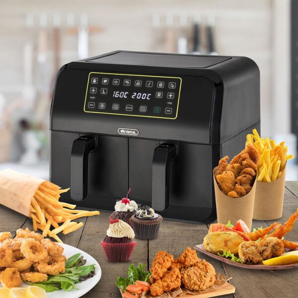 Ariete Airy Fryer Dual 8 Litre XXL Çift Hazneli 1700W Airfryer Sıcak Hava Fritözü