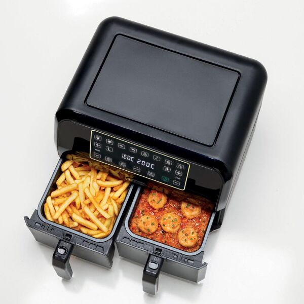 Ariete Airy Fryer Dual 8 Litre XXL Çift Hazneli 1700W Airfryer Sıcak Hava Fritözü