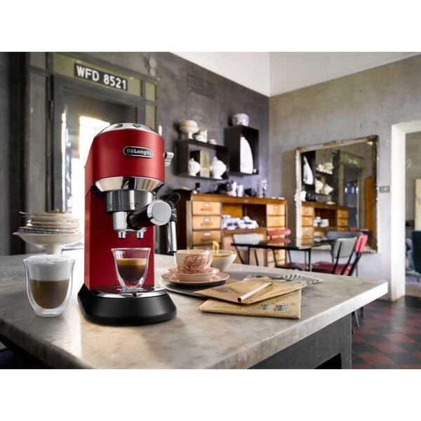 Delonghi Dedica EC685.R Manuel Espresso Makinesi - Kırmızı
