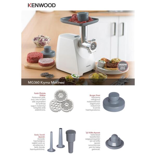 Kenwood MG360 1400 Watt Kıyma Makinesi