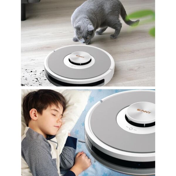 Sunny Hero Power Plus Mop Fonksiyonlu Akıllı Robot Süpürge - Beyaz