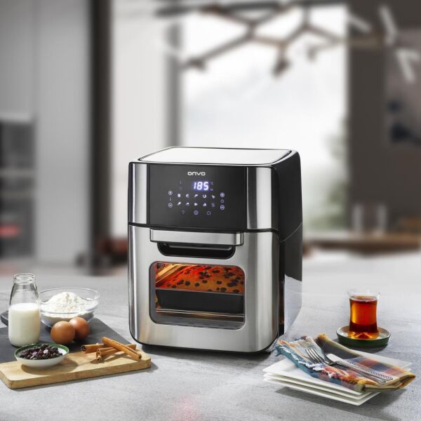 Onvo OVFRY09 Oven Airfryer 12 Litre Multifonksiyonel Sıcak Hava Fritözü & Fırın