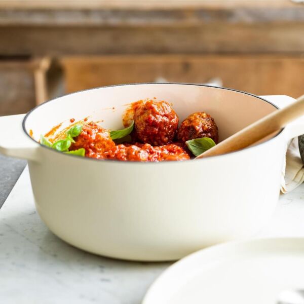 KitchenAid CC006059-001 5.2 Litre 26 cm. Döküm Demir Tencere - Krem