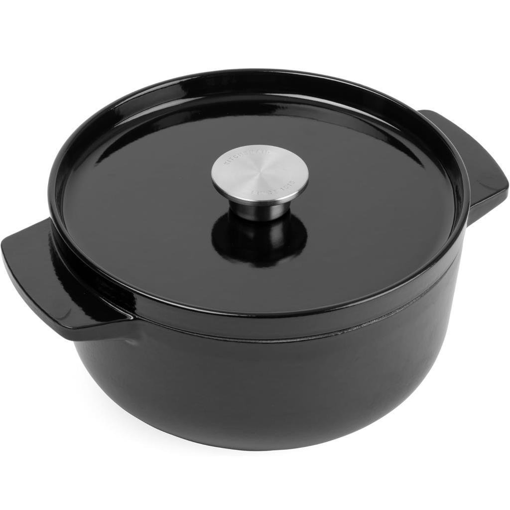 KitchenAid CC006058-001 3.3 Litre 22 cm. Döküm Demir Tencere - Siyah