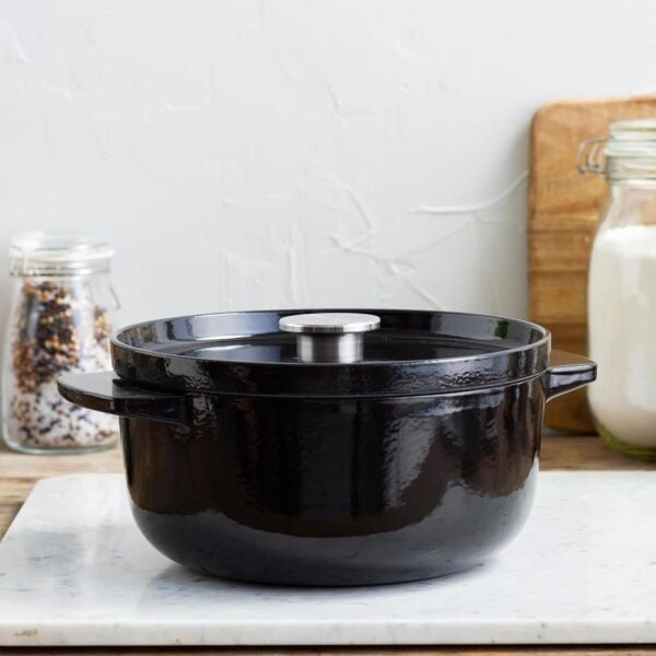 KitchenAid CC006058-001 3.3 Litre 22 cm. Döküm Demir Tencere - Siyah