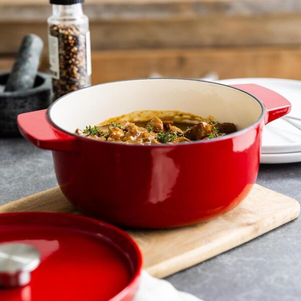 KitchenAid CC006057-001 3.3 Litre 22 cm. Döküm Demir Tencere - Kırmızı