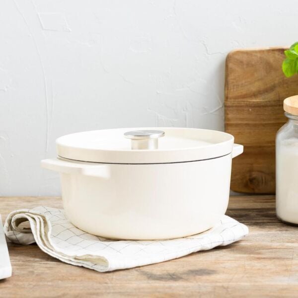 KitchenAid CC006056-001 3.3 Litre 22 cm. Döküm Demir Tencere - Krem