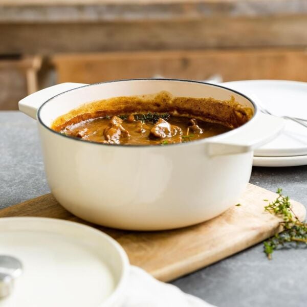 KitchenAid CC006056-001 3.3 Litre 22 cm. Döküm Demir Tencere - Krem